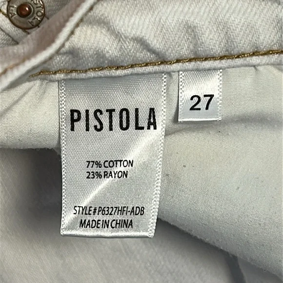 Pistola Revolve Cassie Crop Jeans in Adobe Cream Womens Size 27 - Picture 11 of 16